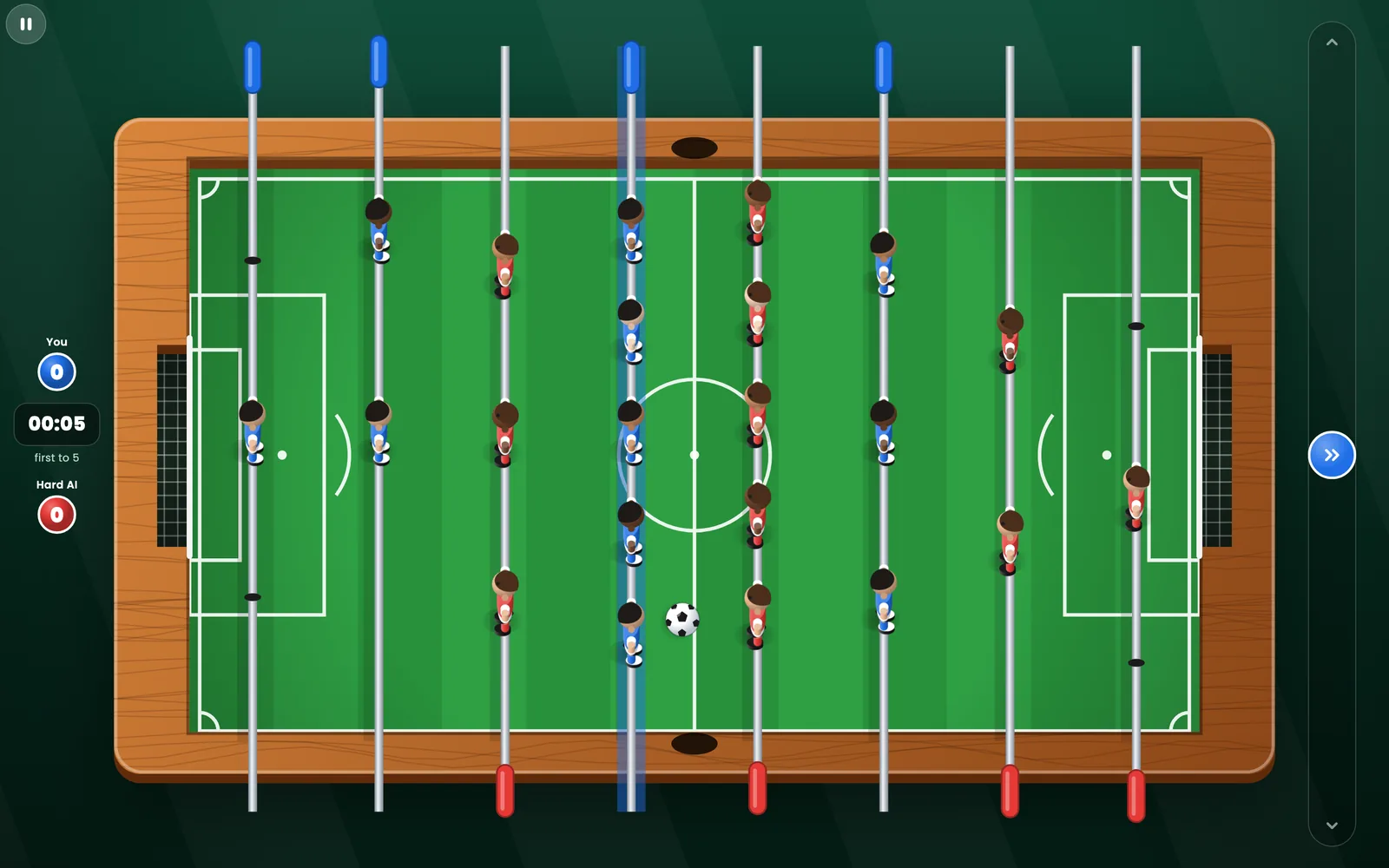 A Taca Taca match on a desktop screen