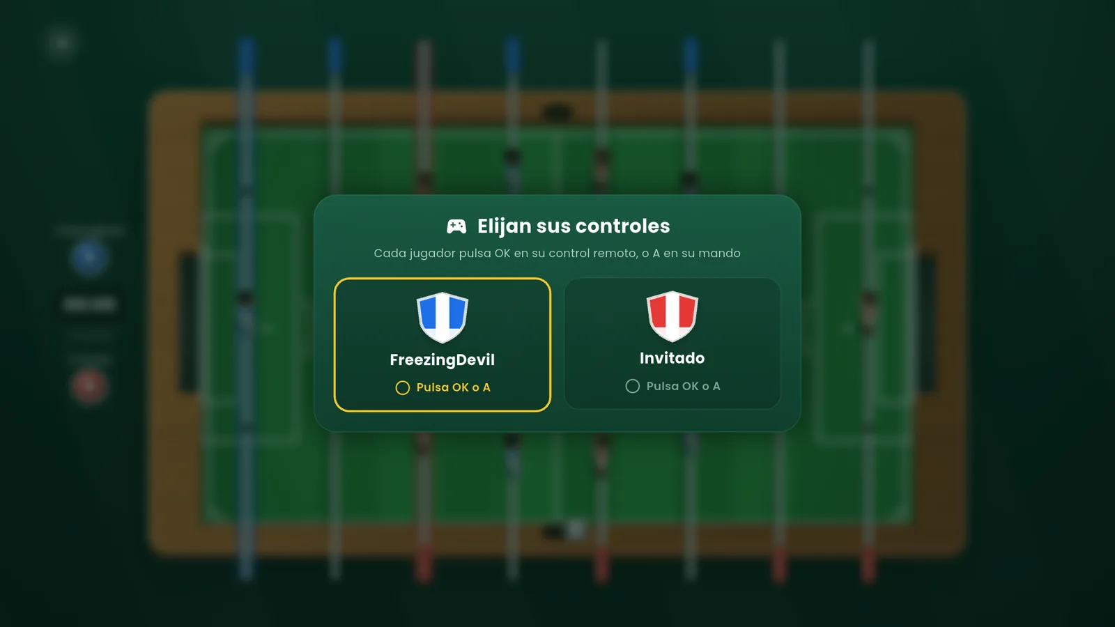 Dos jugadores, un control cada uno